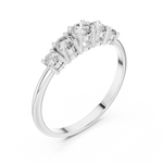 Gold Ring HLR-105, White Gold, view 2
