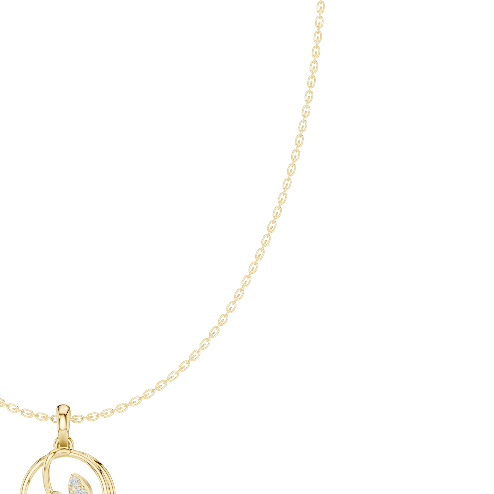 Gold Necklace SBWN (45), Yellow Gold, view 3