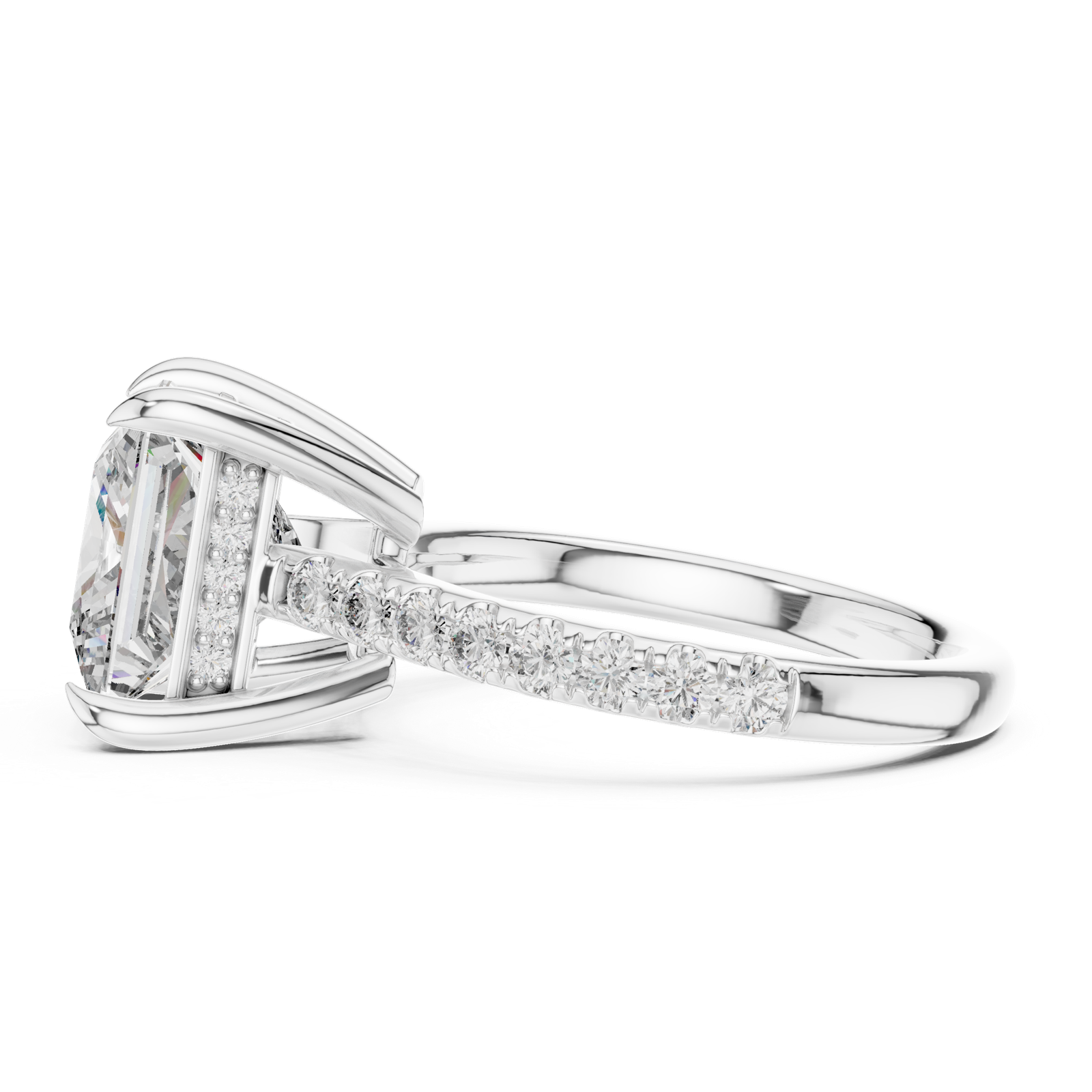 Gold Ring DDLR-250, White Gold, view 3