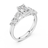 Gold Ring DDLR-702, White Gold, view 2