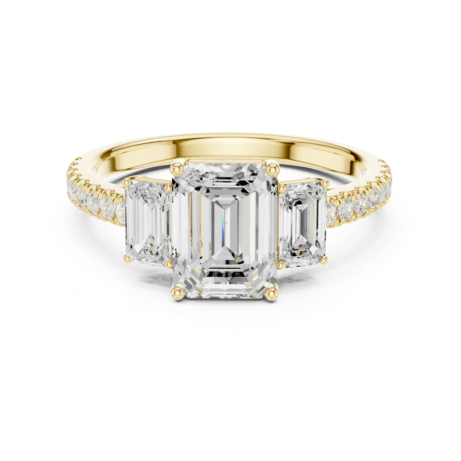 Gold Ring DDLR-790, Yellow Gold, view 4