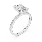 Gold Ring DDLR-891, White Gold, view 2