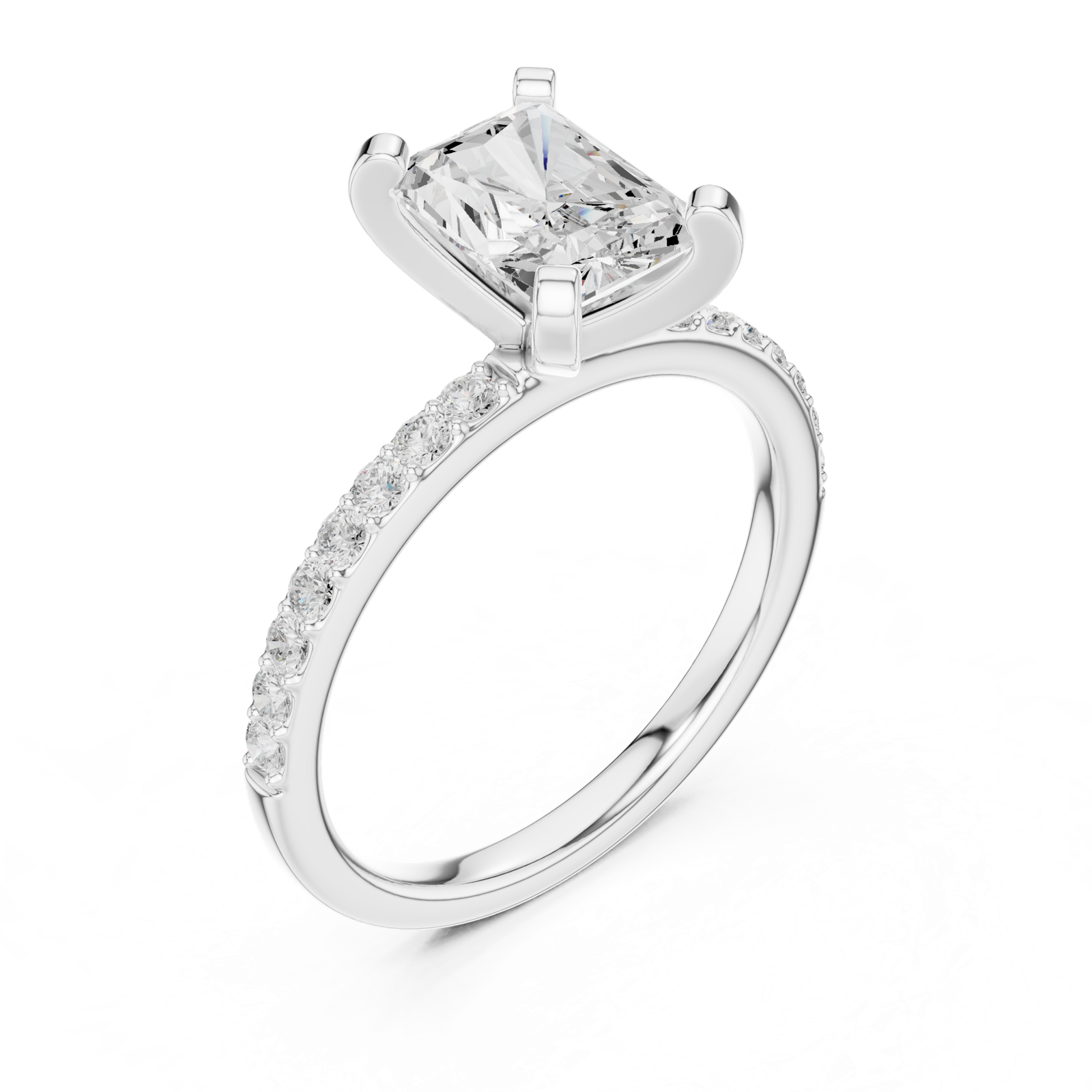 Gold Ring DDLR-891, White Gold, view 2