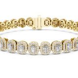 14K Solid Gold Lab Diamond Bracelet, Yellow Gold, view 4