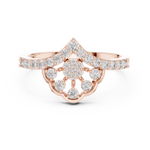 Gold Ring ALR-164, Rose Gold, view 4