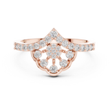 Gold Ring ALR-164, Rose Gold, view 4