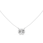 Gold Jewelry DDPO-007, Oval center stone, White Gold, view 4