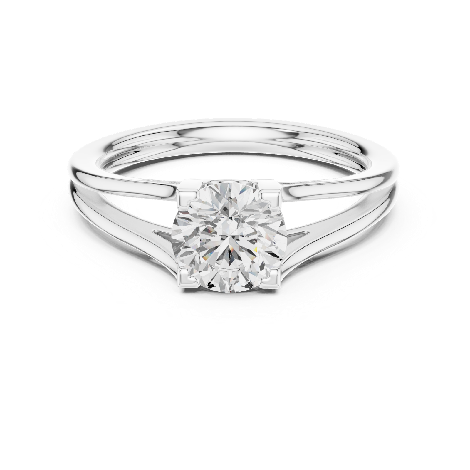 Gold Ring DDLR-543, White Gold, view 4