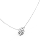 Gold Jewelry DDPO-001, Round center stone, White Gold, view 2