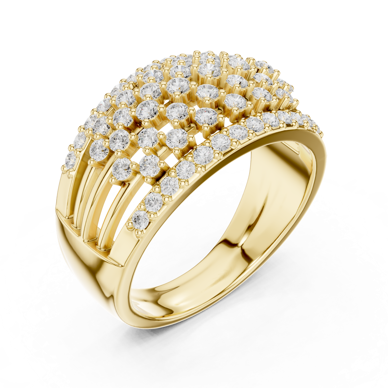 Gold Ring DDLR-455, Yellow Gold, view 2