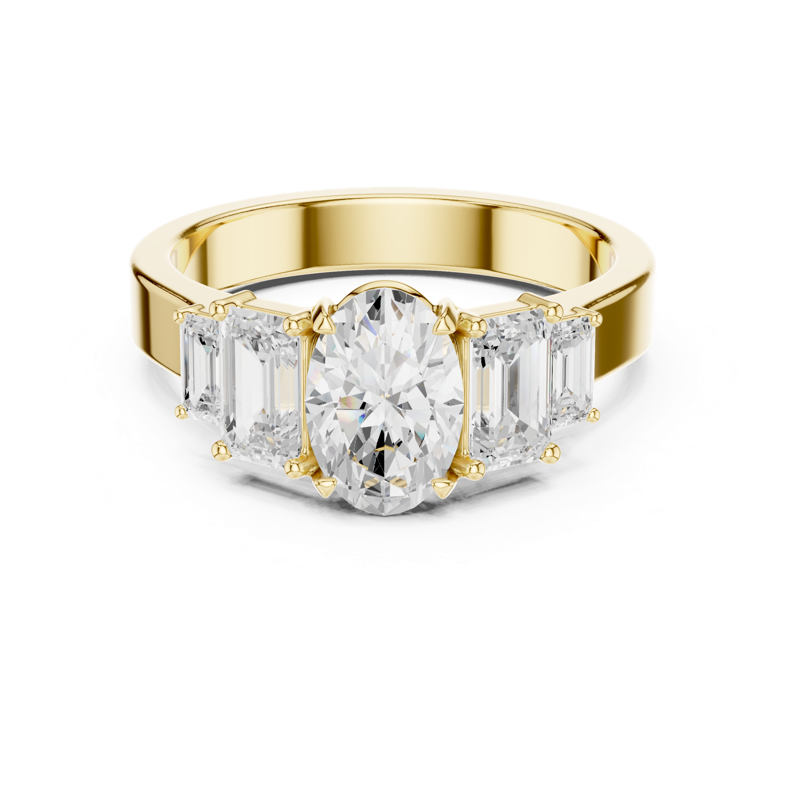 Gold Ring DDLR-1063, Yellow Gold, view 4