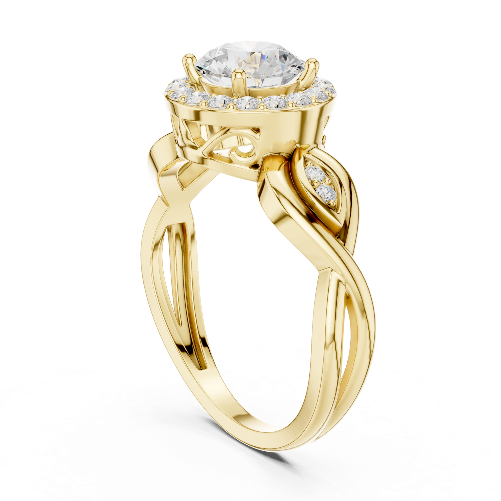 Gold Ring DDLR-821, Yellow Gold, view 1