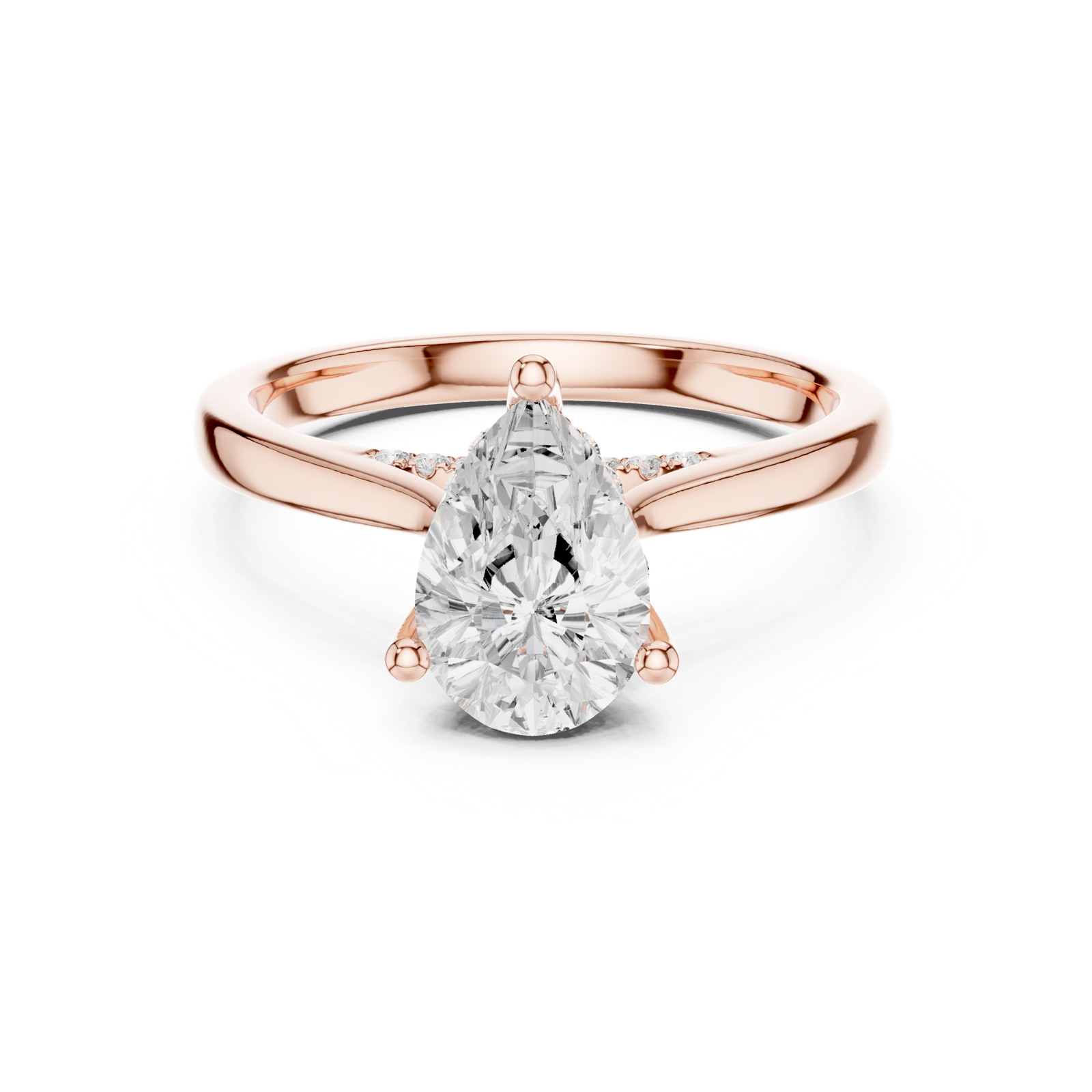 Gold Ring DDLR-987, Rose Gold, view 4
