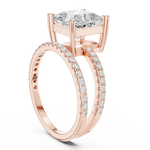 Gold Jewelry L35-39, Princess center stone, Rose Gold, view 1