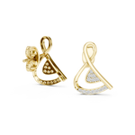 Gold Earrings 12-10028@E, Yellow Gold, view 1