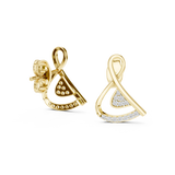 Gold Earrings 12-10028@E, Yellow Gold, view 1