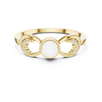 Gold Ring DDLR-743, Yellow Gold, view 4