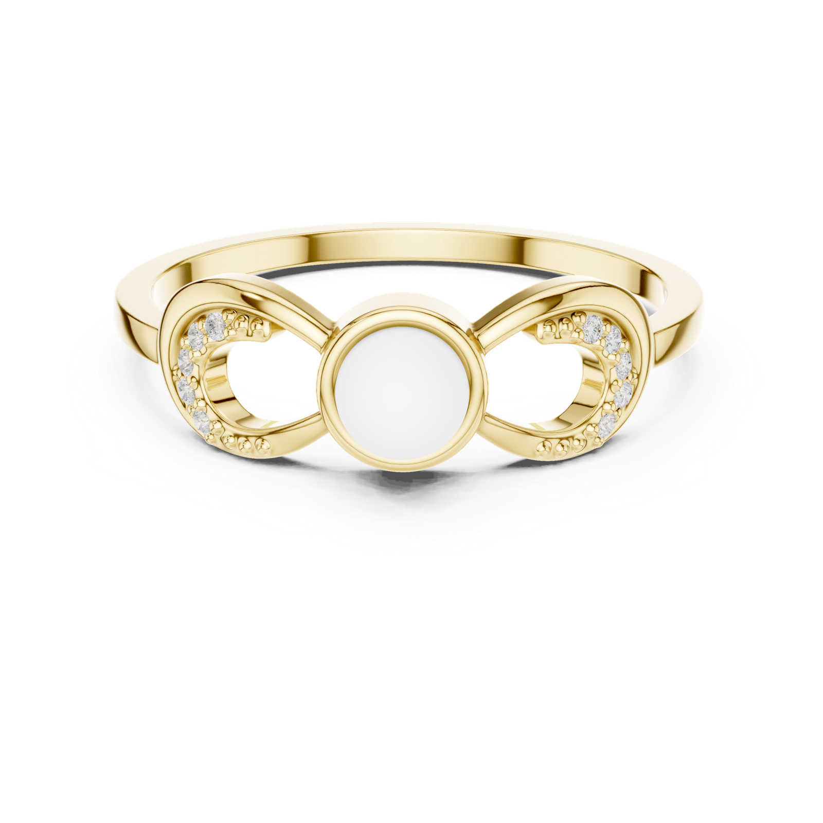 Gold Ring DDLR-743, Yellow Gold, view 4