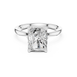 Gold Ring DDLR-170, Radiant center stone, White Gold, view 4