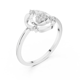 Gold Ring DR-6199, White Gold, view 2