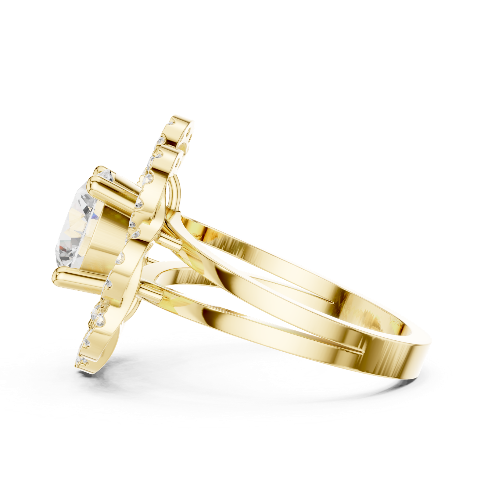 Gold Ring DDLR-404, Yellow Gold, view 3