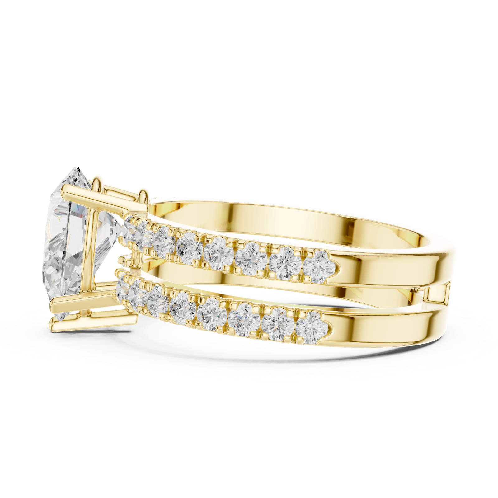 Gold Ring DDLR-1094, Yellow Gold, view 3