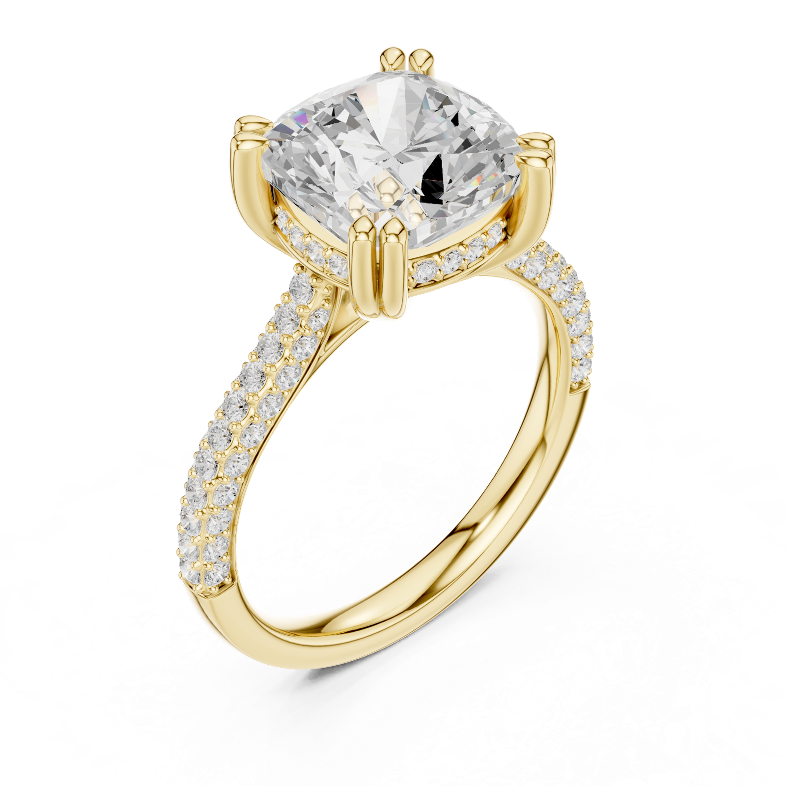 Gold Ring DDLR-953, Yellow Gold, view 2