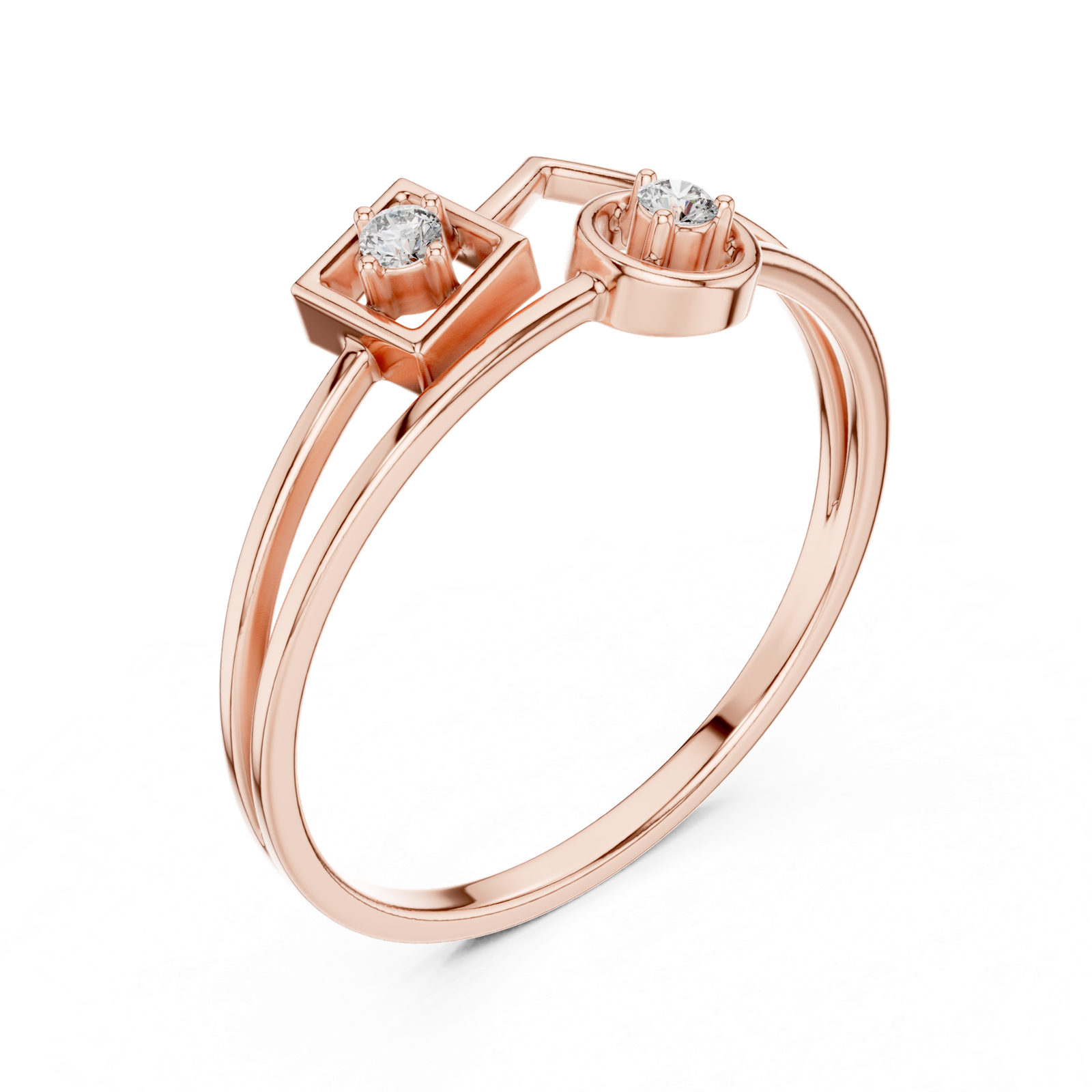 Gold Ring 1 (155), Rose Gold, view 2
