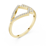 Gold Ring DR-6315, Yellow Gold, view 2