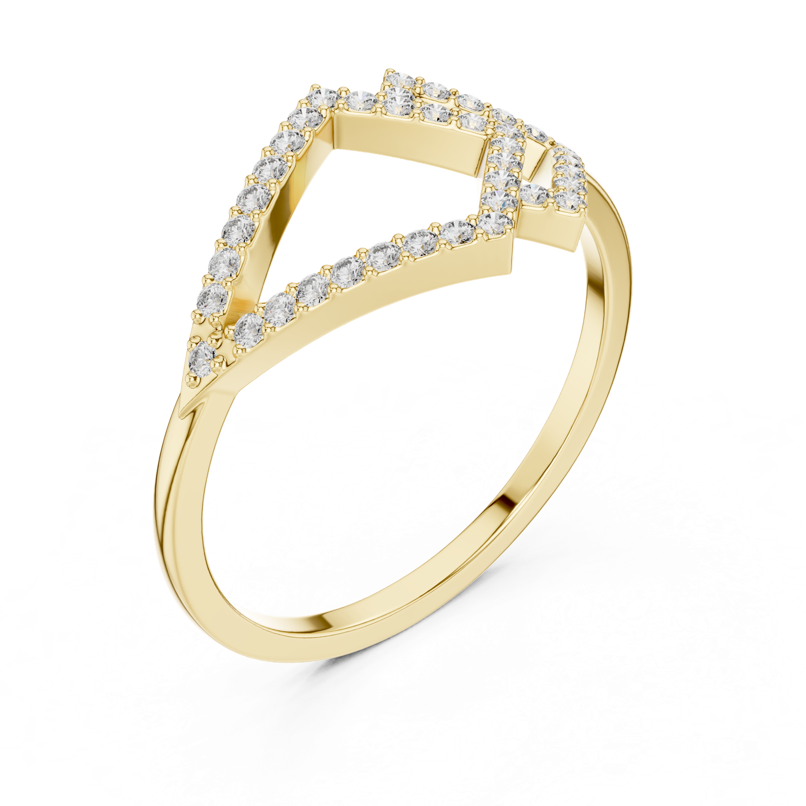 Gold Ring DR-6315, Yellow Gold, view 2