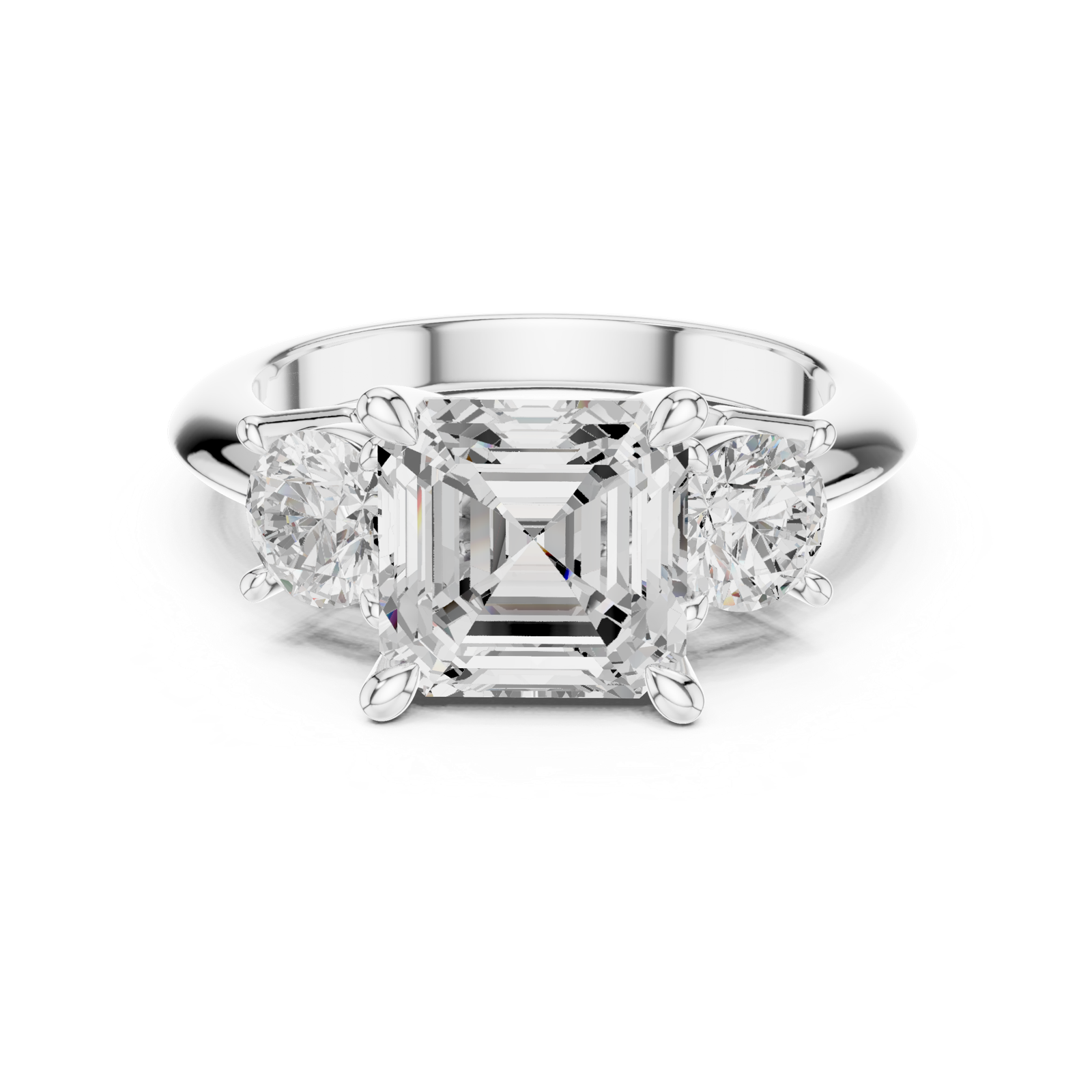Gold Ring DDLR-899, White Gold, view 4