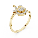Gold Ring DR-6300, Yellow Gold, view 2