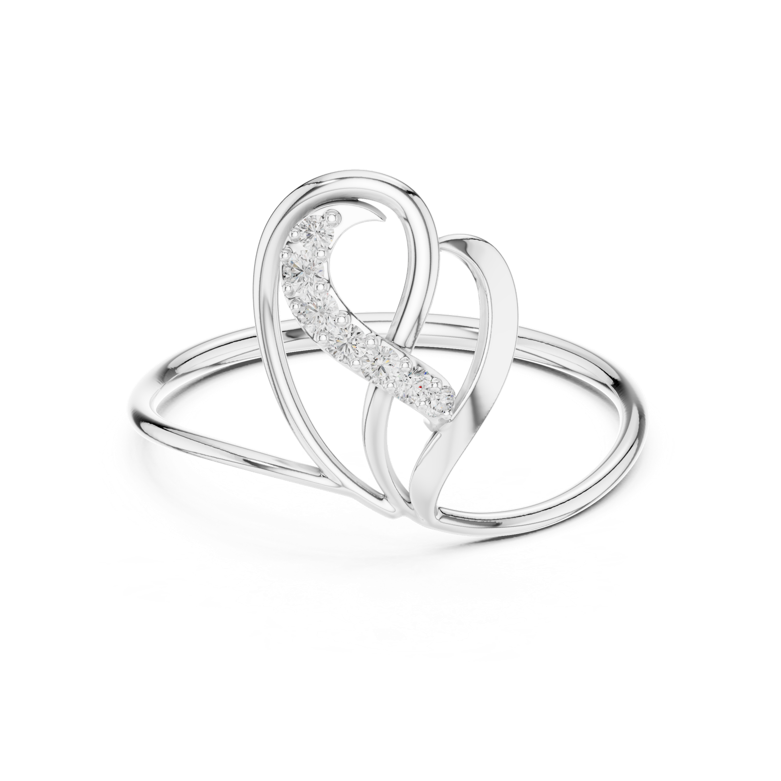 Gold Ring 1 (129), White Gold, view 4