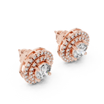 Gold Earrings ER-0017, Rose Gold, view 2