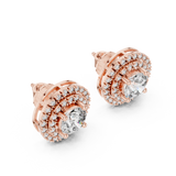 Gold Earrings ER-0017, Rose Gold, view 2