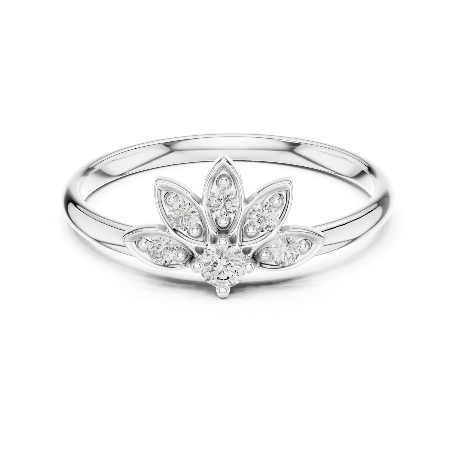 Gold Ring 1 (348), White Gold, view 4
