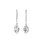 Gold Jewelry DDER-034, Marquise center stone, White Gold, view 4
