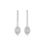 Gold Jewelry DDER-034, Marquise center stone, White Gold, view 4