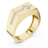 Gold Men's Ring GGR-0011, Yellow Gold, view 2