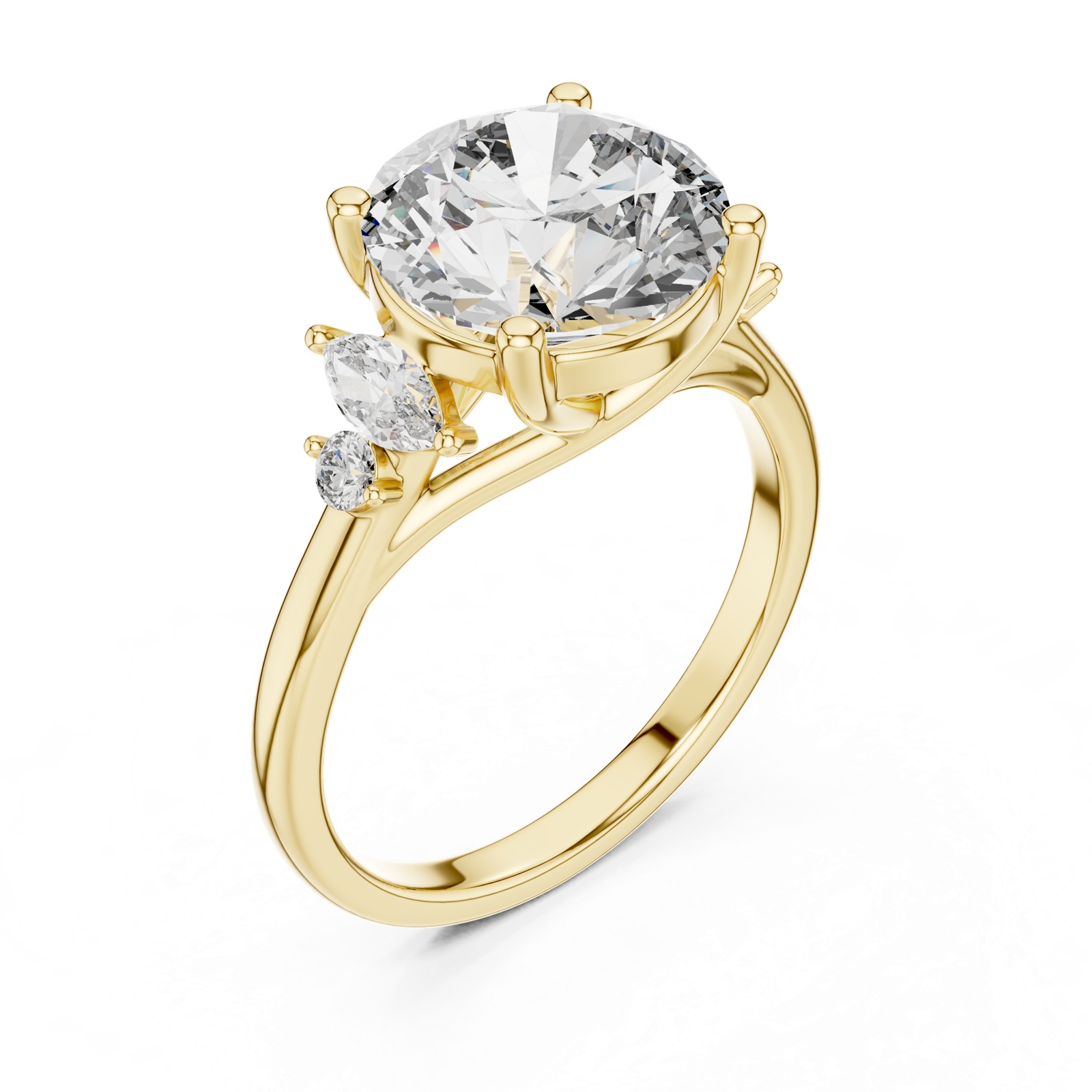 Gold Ring DDLR-073, Yellow Gold, view 2