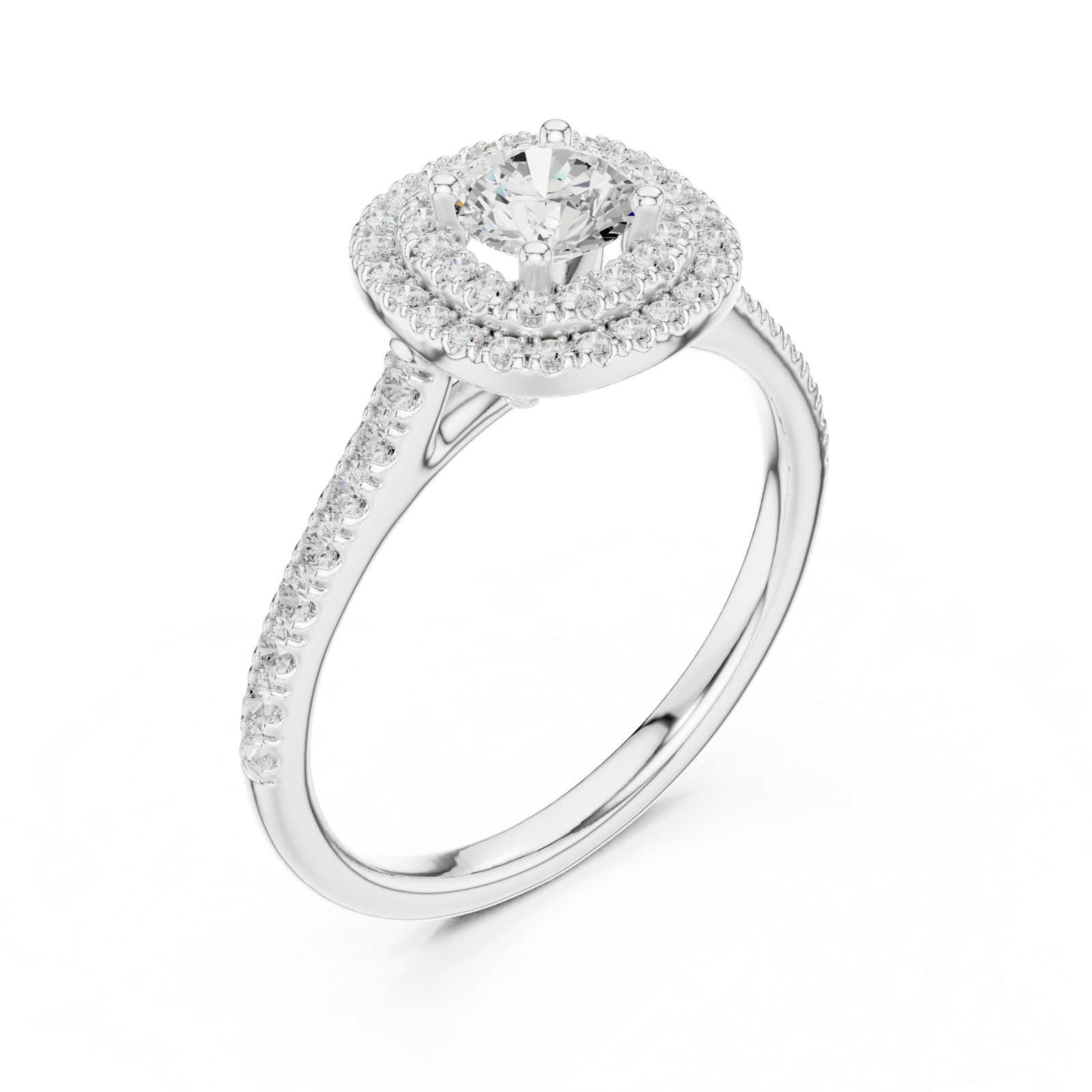 Gold Ring LR-0243, White Gold, view 2
