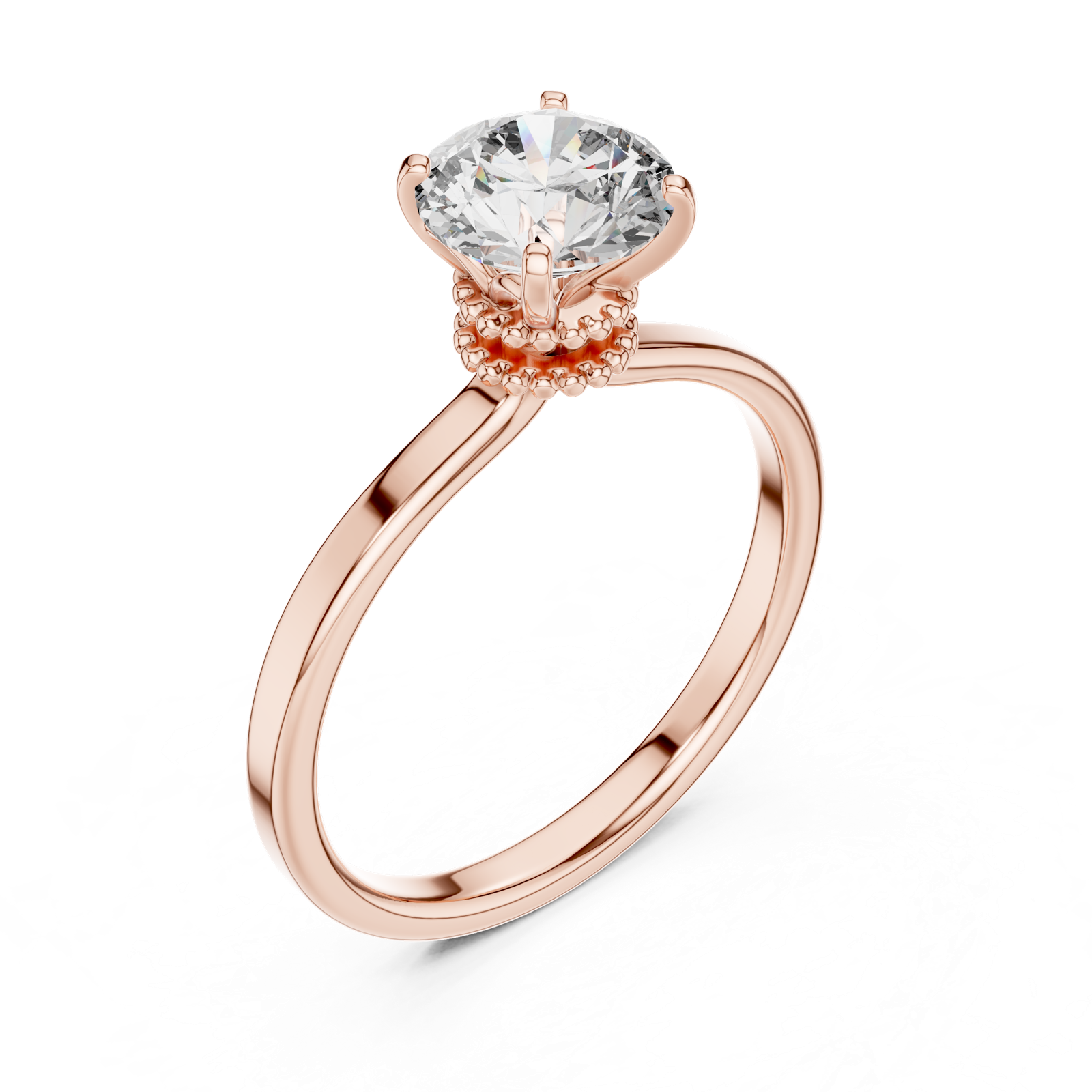 Gold Ring LR-0015, Rose Gold, view 2