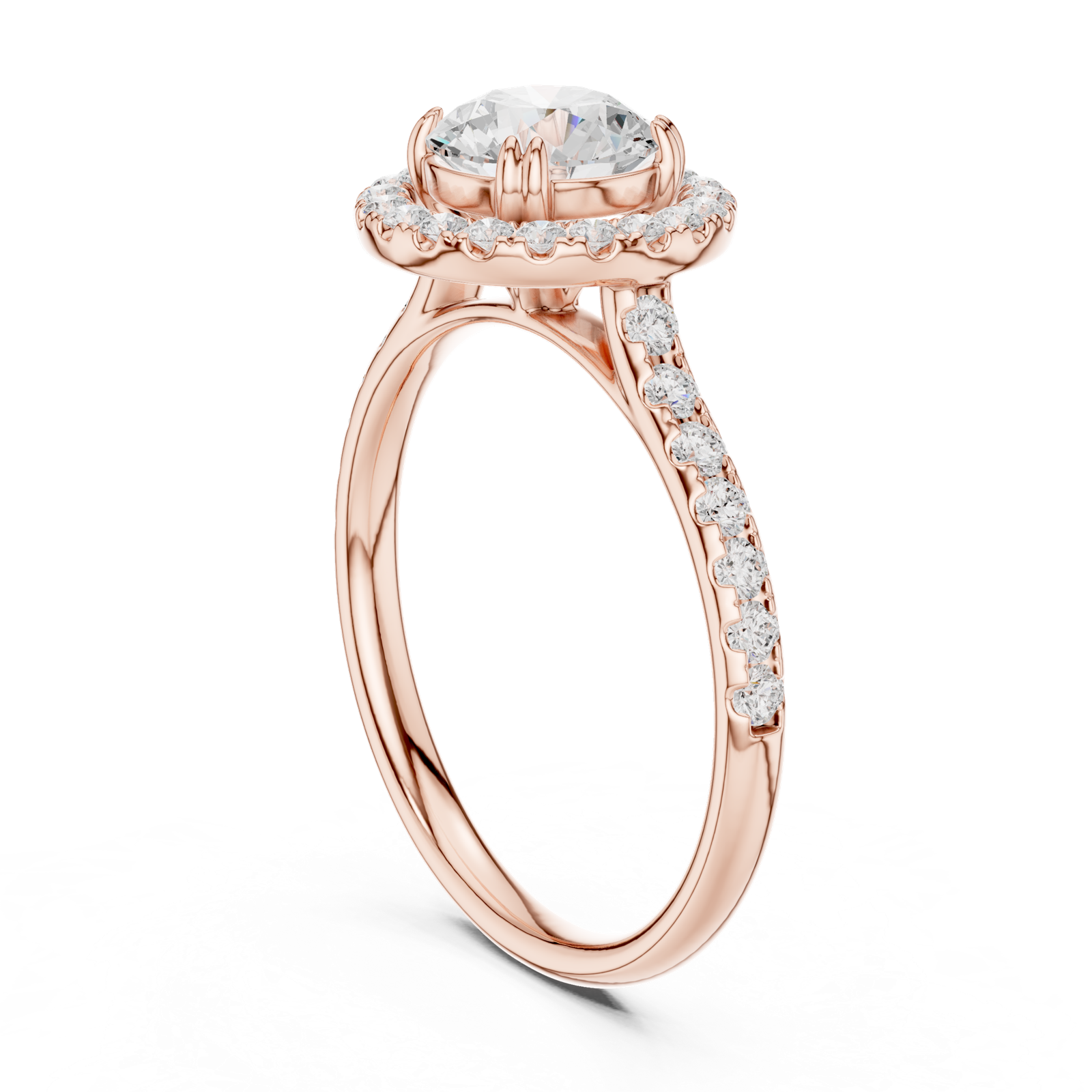 Gold Ring DDLR-792, Rose Gold, view 1