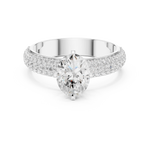 Gold Ring DDLR-1051, White Gold, view 4