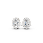Gold Jewelry DDER-001, Oval center stone, White Gold