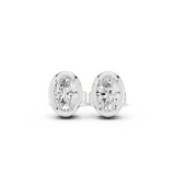 Gold Jewelry DDER-001, Oval center stone, White Gold