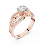 Gold Ring DDLR-356, Rose Gold, view 2