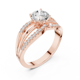 Gold Ring DDLR-356, Rose Gold, view 2