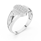 Gold Ring LR-01 (43), White Gold, view 2