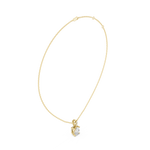 Gold Jewelry DDPO-009, Oval center stone, Yellow Gold, view 1